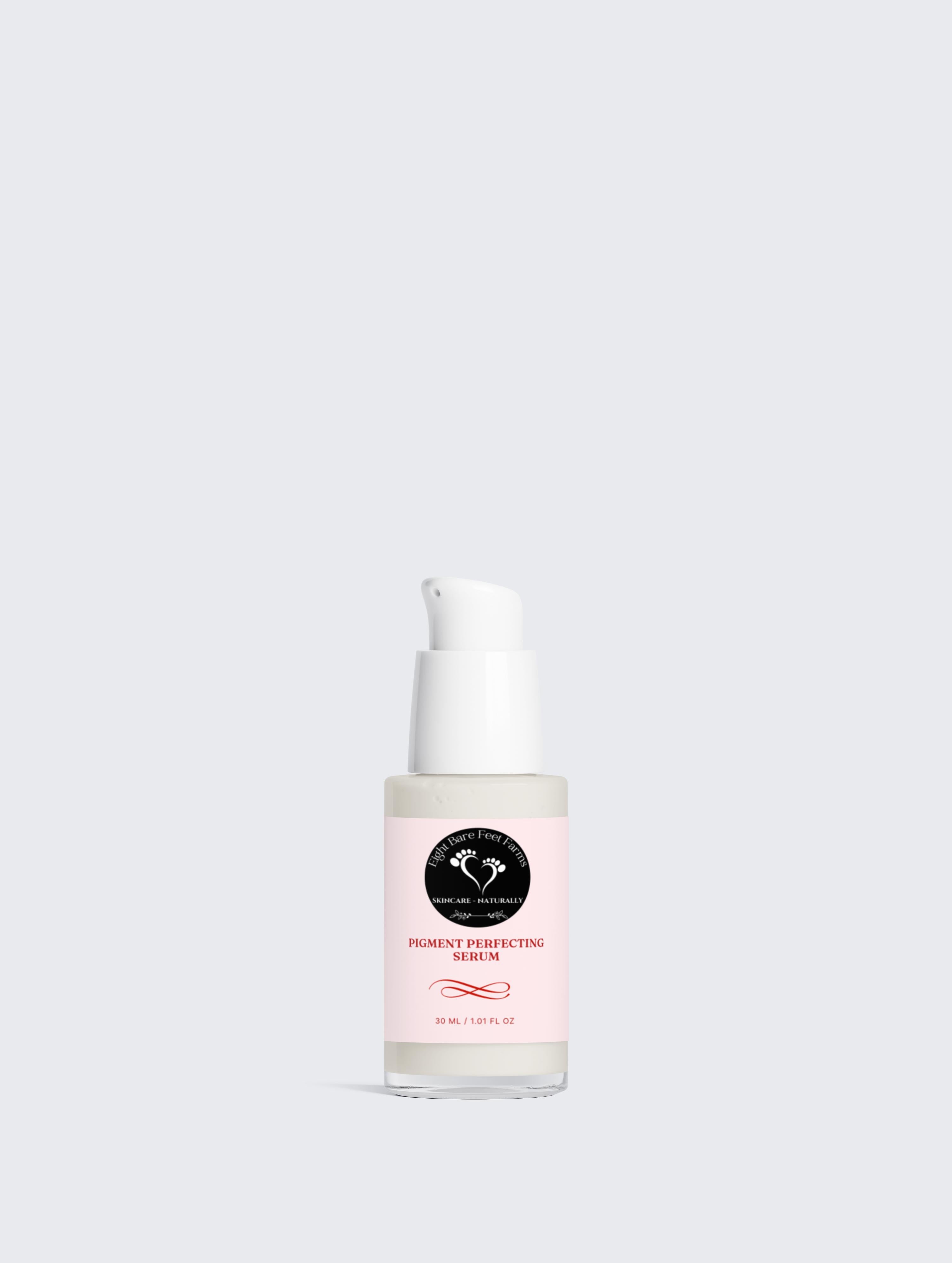 Pigment Perfecting Serum in a sleek bottle, designed to reduce dark spots and promote an even skin tone.