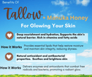 Benefits Of Tallow + Manuka Honey for Glowing Your Skin, featuring deep nourishment and hydration.