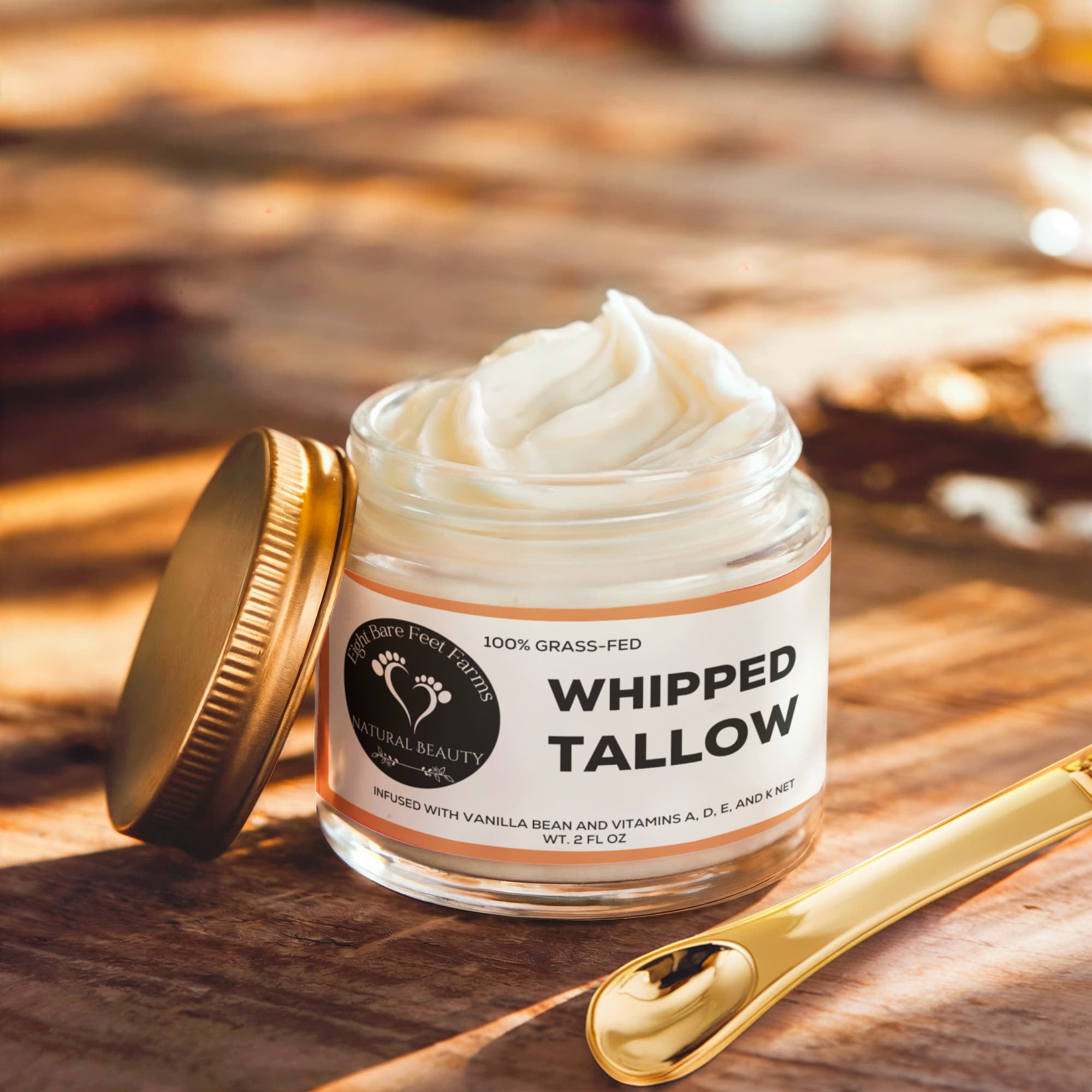 Whipped Grass-Fed Tallow Balm with Vanilla Bean