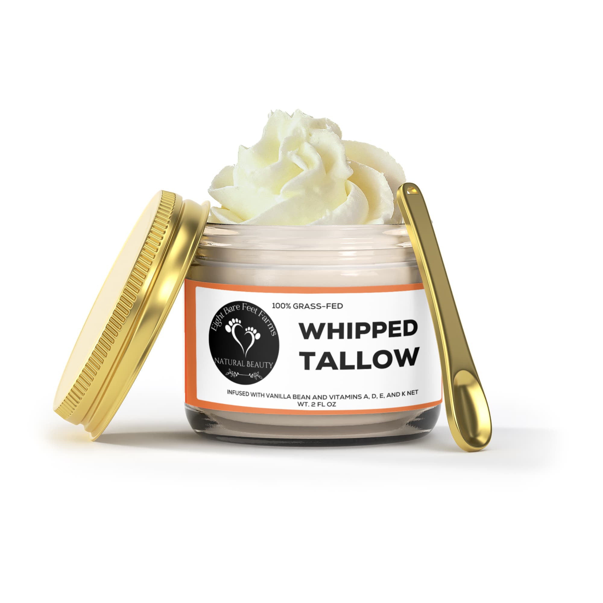 Whipped Grass-Fed Tallow Balm with Vanilla Bean
