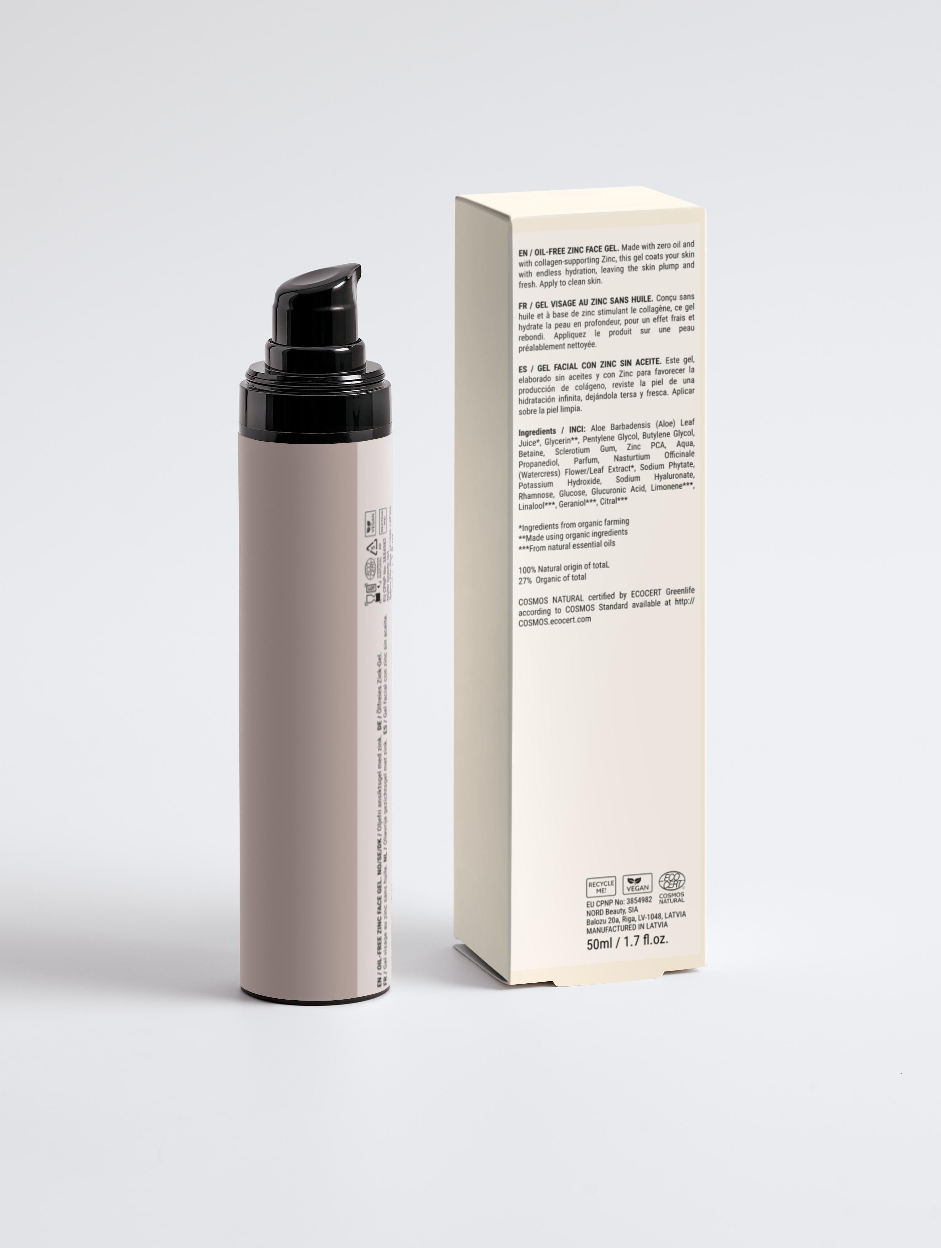 Oil-Free Zinc Face Gel for Men